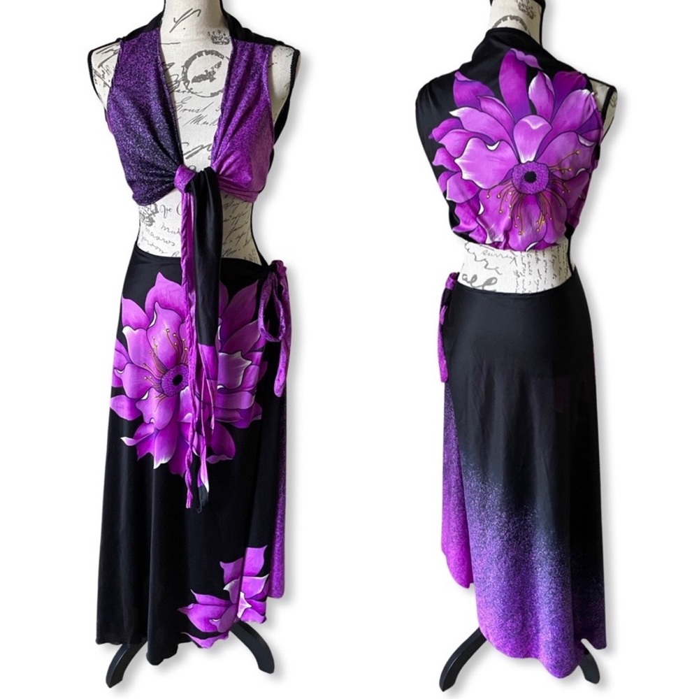 Vintage Hand Sewn Two Piece Cover Up / Outfit